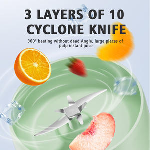 强力电动充电式 350 毫升便携式搅拌机榨汁机不锈钢刀片 1200 毫安电池适用于冰沙、奶昔、果汁 - Product Image 4