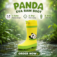 Bottes de pluie pour enfants en caoutchouc naturel souple, personnalisables (OEM/ODM), vente en gros d'usine, idéales pour le jardin et les activités saisonnières.