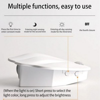 Lámpara de Noche Magnética con Sensor de Movimiento, Luz LED Recargable para Número de Casa, Versión PRO 1200mAh