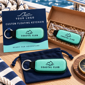 Custom Neoprene Floating Boat Keychain Personalized Double Sided Marine <b>Keyring</b> OEM ODM Manufacturing - Product Image 1