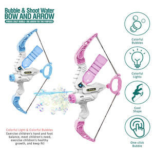 Machine à bulles 2-en-1 pour l'été : arc et flèche, jouets aquatiques et à bulles pour enfants avec lumières, idéale pour le parc, la plage et la piscine - Product Image 2