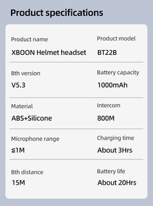 BT22B Motorradhelm Kabelloses Kommunikations-Audio-<span class=keywords><strong>Headset</strong></span> mit 40mm Bass Open-On-Ear Dynamischem Lautsprecher - Product Image 5