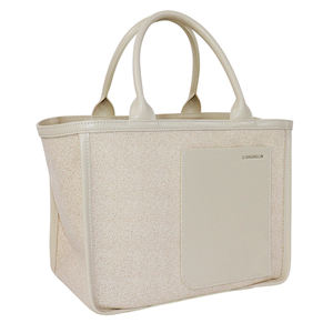 Sac fourre-tout vintage simple pour femme, écologique, à fermeture ouverte, deux poignées, bandoulière amovible, porté croisé, 1-1,9 L, en toile à lettres - Product Image 2