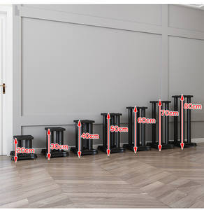 S-050 <span class=keywords><strong>pied</strong></span> <span class=keywords><strong>enceinte</strong></span> support audio support étagère fer <span class=keywords><strong>surround</strong></span> haut-parleur base de plateau en bois en métal amortisseur support - Product Image 2