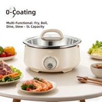 Marmite électrique multifonctionnelle avec cuve amovible en acier inoxydable 304, capacité 5L, cuisinière électrique polyvalente, vente en gros OEM