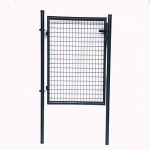 Portail de jardin en métal 100x100cm, porte de jardin en acier galvanisé, avec poignée, serrure et clés, portail de clôture robuste, <span class=keywords><strong>anthracite</strong></span> - Product Image 3