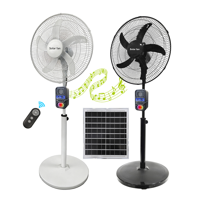 25W Solar Fan 15000mAh Ternary Lithium Battery Remote Manual Speed Adjust USB Output Mosquito Repellent Light Bluetooth Speaker