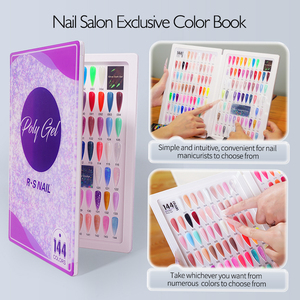 RS Nail Factory Direct <span class=keywords><strong>144</strong></span> Colors Builder Nail Gel Polish Disco Extension Painting Gel Nail Colors Card para uso <span class=keywords><strong>art</strong></span>ístico - Product Image 3