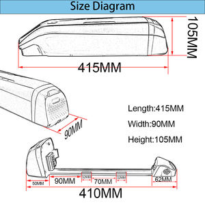 36 volts 630Wh Downtube Batterie E-bike 10S5P 36V 17.5Ah 14.5Ah 13Ah Batteries pour Bafang <span class=keywords><strong>TSDZ2</strong></span> <span class=keywords><strong>500W</strong></span> 350W 250W Moteur - Product Image 3
