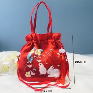 Bolsa Bordada com Franjas Yunzhiqi, Acessório de Estilo Chinês Hanfu, Bolsa de Bordado de Suzhou com Cantos Arredondados e Cordão - Product Image 2
