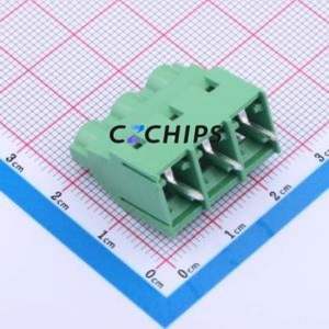 JL636-76203G01 Screw Terminal Block Through hole Component (THT),P=7.62mm Connector 1x3P 7.62mm Green Through Hole - Product Image 2