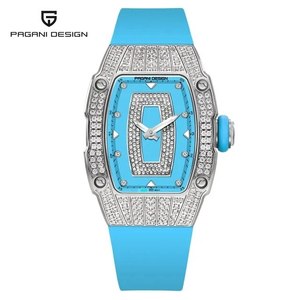 PAGANI DESIGN YS013 orologi da donna al quarzo blu Silicone cinturino moda diamanti di lusso da donna orologio regalo - Product Image 2