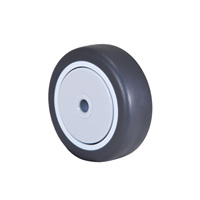 Roue pivotante en polypropylène TPR pour chariot de service, 75x25mm, silencieuse, à roulement à billes, capacité de charge 80kg, directement de l'usine