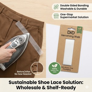 شريط تثبيت مزدوج الجوانب قابل للكي من D&D، مواد وإكسسوارات للخياطة، لوازم أعمال الخياطة من المصنع - Product Image 1