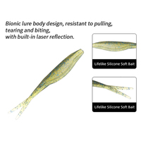 Leurre souple artificiel à queue fendue en PVC, 9 cm, 4,5 g, 10 couleurs, pour eau douce et eau salée, pour la pêche au bar, à la carpe et à la perche