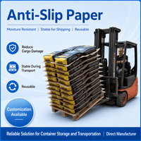 Feuille de papier kraft antidérapante, haute friction, sur mesure, écologique et recyclable pour l'emballage logistique et d'entrepôt