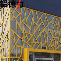 Panneau mural en aluminium perforé avec façade cinétique moderne en Alucobond incurvé pour villa et hôtel