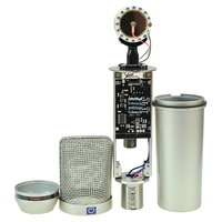 Microphone à condensateur cardioïde MAI AO DIY U87 avec diaphragme plaqué or de 34 mm, connecteur XLR et double écran en maille pour studio/voix en direct