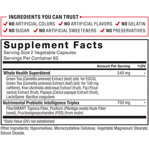 Cápsulas Probióticas para Mujer Más Vendidas con Triplex Prebiótico Nutricional Inteligente que Ayuda a Aliviar la Diarrea Ocasional y la Obstipación - Product Image 6