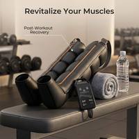 Bottes de récupération par compression d'air, masseur de jambes à 6 chambres, contrôle individuel des zones D1-D6, 23 niveaux, 30-250 mmHg, 5 modes, minuterie