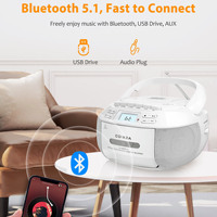 Lecteur de cassettes et de CD multifonctionnel avec écran USB et haut-parleur, lecteur de disques optiques CD/MP3 pour étudiants, enregistreur stéréo