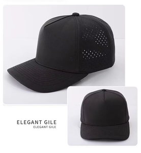 A <b>Frame</b> Hat Custom Quality Striped Waterproof Polyester Sport Golf Hat Laser Cut Perforated Water Proof Gorras Baseball Cap - Product Image 1