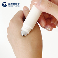 5ml 10ml 15ml bouteille en plastique bouteille d'essence avec trois bouteilles de Lotion à tête sphérique en acier inoxydable