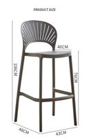 Nouveau Tabouret de Bar Moderne en Plastique Durable, Empilable et Robuste pour Bar à Domicile, Hôtel, Café & Restaurant, Salle à Manger, Cuisine, Salon