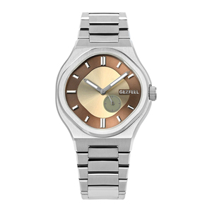Reloj Mecánico de Cuerda Automática para Hombre, con Caja Irregular de Acero Inoxidable 316, Correa de Acero Inoxidable, Esfera Grabada y Cristal de Zafiro - Product Image 1