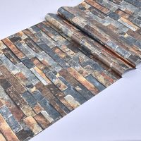 Rouleaux de papier peint modernes auto-adhésifs à motif de briques 3D Décoration intérieure en papier peint imperméable pour appartements