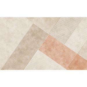 EIFFEL HOME Tapis rayé patchwork en fibre de polyester, imperméable, résistant aux taches, pour salon, chambre à coucher, style nordique - Product Image 3