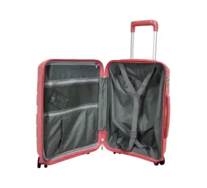 2024 Factory Price High Quality Durable PP Trolley Suitcase Rolling Hard Shell Spinner Luggage Travel Suitcase