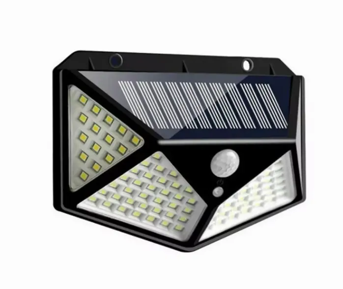 100 Led Solarlicht PIR Bewegungssensor Außenbereich Solar-Wandlampe Ip65 Außenbereich wasserdichtes Solar-Gärtenlicht für Hof