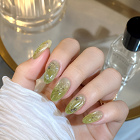 Y5 Factory – Kit d'ongles artificiels réutilisables de haute qualité, vente en gros, fournitures d'ongles verts en acrylique