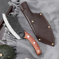 Couteau à viande chinois de grande taille, meilleur couteau à désosser forgé à la main, couteau à steak, couteau à découper le bœuf, ensemble de couteaux professionnels en damas
