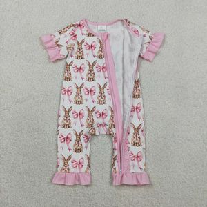 Barboteuse mignonne sans manches pour bébés garçons, motif vache western, en soie de lait/coton écologique de haute qualité - Product Image 5