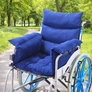 Custom Wheelchair Sheepskin Seat and Backrest Cushion Cover for Pressure Relief Soft Faux Fur Pad for Elderly and Medical Use - Product Image 1