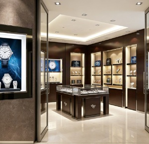 Vitrine à montres GZowin de luxe à double étage en <span class=keywords><strong>bois</strong></span> massif avec éclairage LED, design personnalisable pour les magasins de détail haut de gamme - Product Image 3