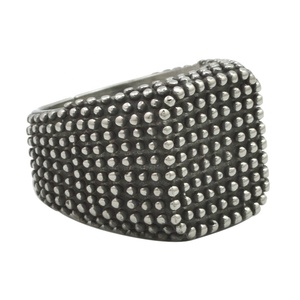 Anelli da Uomo Personalizzati in Acciaio al Titanio con Borchie, Anelli in Acciaio Inossidabile Placcati Nero con Punti Quadrati - Product Image 1