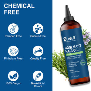 BUNEE aceite de sésamo barba crecimiento del cabello fortalecimiento aceite esencial de Romero 100% aceite de Romero orgánico puro para nutrir el cuero cabelludo - Product Image 5