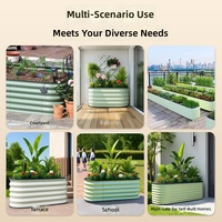 Jardinières en métal durables de style européen pour jardins domestiques, potagers, cours, balcons, toits et pots de fleurs