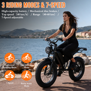 Bicicleta Eléctrica Fatbike V8 V20 250W para Adultos, Neumáticos Anchos, Frenos <span class=keywords><strong>de</strong></span> Disco, Bicicleta Eléctrica Económica, Almacén en EE. UU. y la UE, Bicicleta Eléctrica <span class=keywords><strong>de</strong></span> <span class=keywords><strong>Montaña</strong></span> - Product Image 5