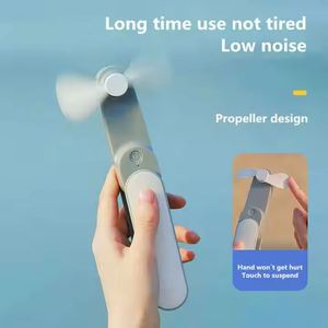 Mini ventilateur, petit ventilateur manuel pliable, ventilateurs électriques à piles, ventilateurs portables pliables rechargeables USB, mini ventilateur portable - Product Image 5