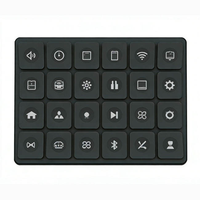 Clavier CAN Bus à 24 boutons, indice d'étanchéité IP67, clavier en silicone pour camion compacteur de déchets avec symbole personnalisé 9-36V DL-KB24Q