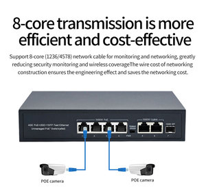 10/100/1000Mbps PoE chuyển đổi 4 PoE cổng 2 mạng VLAN RJ45 Cổng giao diện điều khiển RJ45 cổng vỏ kim loại plug-and-play <span class=keywords><strong>Ethernet</strong></span> Máy tính để bàn PC - Product Image 3