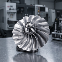 Hélice usinée CNC 5 axes en aluminium/acier inoxydable |   Composant de turbine haute précision pour systèmes turbo aérospatiaux |   Électroérosion à fil