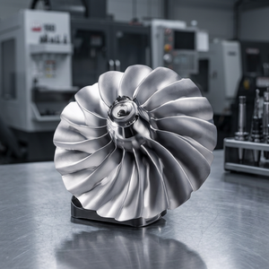 Hélice usinée CNC 5 axes en aluminium/acier inoxydable |   Composant de turbine haute précision pour systèmes turbo aérospatiaux |   Électroérosion à fil - Product Image 3