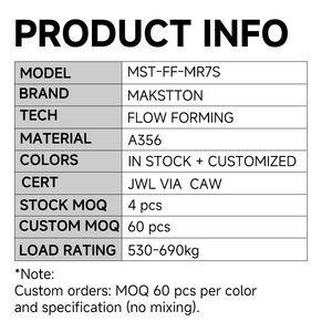 Jantes en alliage d'aluminium Makstton Flow Formed FF-MR7S pour Leapmotor T03, 15-16 pouces, en stock, pour Kcar <span class=keywords><strong>Fiat</strong></span> <span class=keywords><strong>500</strong></span> - Product Image 6