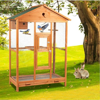 Cage à oiseaux en bois de haute qualité pour jardin extérieur Cage à oiseaux pour animaux de compagnie imperméable DIY Grande cage à perroquets