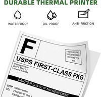 Rouleau d'étiquettes adhésives perforées vierges 4x6 imperméables pour adresses et expéditions, compatibles imprimante thermique directe - Promotion
